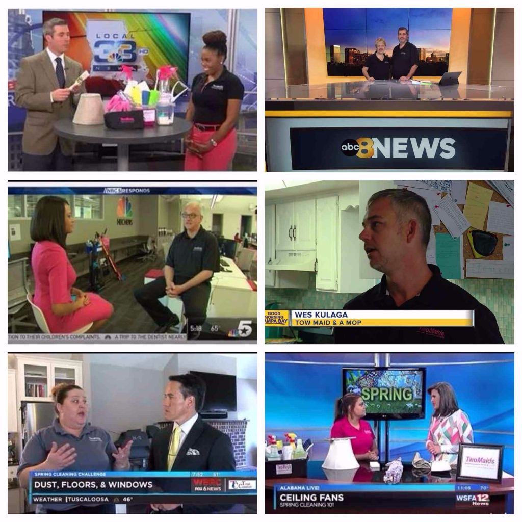 Two Maids & A Mop Spring Cleaning Media Tour Two Maids & A Mop Residential Cleaning Franchise
